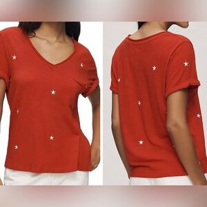Anthropologie Pilcro The Quinn Short-Sleeve V-Neck Tee, Size M